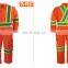 Hi-Vis Protective Safety Jacket Suits Made-in 300D Oxford With PU Coating Fabric