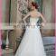 CE1487 Cheap Real Sample Simply Strapless Lace Beaded Top Bohemian Wedding Dress