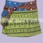 Ginger Brown Shade Trivial Print Cotton Fabric Gypsy Wrap Around Skirt With Bag Belt HHCS 140 D