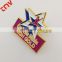 Custom epoxy lapel badge pins with sticking back , die struck lapel pins , NO MOQ