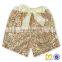 Wholesale Plain Baby Clothing Summer Girls Ruffle Hot Shorts Elastic Waist Baby Sequin Shorts