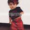2019 summer girls black letter top tshirt & kids red skirts 2pcs set