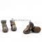 PU Leather Nonslip Pet Booties Winter Snow Dog Shoes Wholesale for Teacup Chihuahua Yorkie