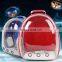 Wholesale trend transparent capsule cat shoulder bag out portable breathable pet space bag