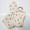 Gentle Lovely Baby Bamboo Cotton 4 Layers Muslin Blanket With Teething Ring Soothing Towel Comforter Blanket