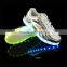 Wholesale Fashion gold/silver adults LED shoes/LED light up shoes/LED flashing sneaker/luminous LED light sport shoes