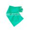 Custom long green nitrile rubber dry box Glovebox cleaning chemical protective gloves