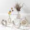 2021 luxury White Circle Home Decor wedding Modern unique donut shaped Ceramic Flower Vase for Living Room Bedroom Dining Table