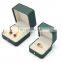 Custom Logo High Quality PU Leather Dark Green Ring Box Jewelry Box