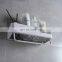 Punch Free Plastic Wall Bathroom Shelves Storage Rack for Bathroom