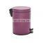 Fashionable Pink  painting with shining surface  pedal bin kitchen metal  trash  bin classical pedal bin with color