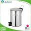 Stainless Steel dust bin 5 liter foot pedal waste bin