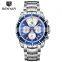 BENYAR BY-5128M Men'sFashion&Casual Watch Japan Quartz Movement Stainless Steel Band Business Watch Auto Date