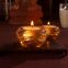 Circular Life: Crystal Glass Liuli Craft Candleholder Buddhism Worship Vessel Religious Pray