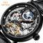 KINYUED Stainless Steel Luxury Leather Waterproof Quartz Oem Brand Hands Wristwatches Custom Logo Wrist Mens WatchHot Sale Products