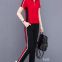 Monisa sports leisure colors suit with short sleeves and long trousers in summer