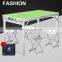 Outdoor Camping Utility Aluminum Table Portable Picnic Table  Adjustable Height With Easy Carry Handle