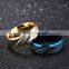 Fashion Gold Wave Pattern Wedding Infinity Ring Titanium Steel Couple Rings Men and Women Engagement Jewelry Gifts
