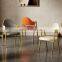 Modern nordic living room chairs metal plastic dining chairs leather restaurant hotel chairs DC111
