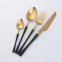 Gold Plated Flatware Stainless Steel Cutlery Restaurant Silverware Set For Wedding Table Decoration