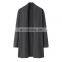 Trendy Loose Knitted 100% Cashmere Cardigan Long Casual Winter Sweater with Solid Pattern and Front Logo for Ladies