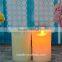 flameless real wax candle remote control moving wick led dripping candle