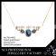 2015 latest model fashion necklace with gold plated emerald gemstone pendant necklace