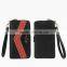 Factory wholesale cell phone wallet for women pu leather wallet case with handle