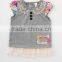 Japanese wholesale high quality cute fashion frilled layered tunic design girls toddler shirts patchwork print for baby