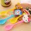 Newborn Baby Products Disposable Plastic Spoon and Fork Temperature Changing Plastic Ice Cream Spoon Colorful Plastic Spoon