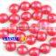Siam red color 7mm half cut plastic ABS pearl beads in bulk in China