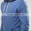 Wholesale thin fleece dyed for man design blue oem service zipper own factory best selling plain slim fit hoodies