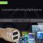 GOLF GF-C06 Dual USB Bullet Car Charger For Iphone6s/6/S7 2.1A/1A Metal Matt Quick Charging Smart Car Charger for iphone 6plus
