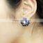 New Arrival Plant Resin Flowers Red Rose Women Fancy Stud Earrings
