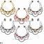 2016 More than 40 designs Zircon Fake Nose Ring Hoop Ring Nose Body Jewelry Fake Septum Rings Piercing wholesale style O 54