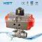 Stainless Steel Pneumatic 3 Way Ball Valve, Thread 3 Way Ball Valve