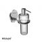 Brass metal double tooth brush cup holder D7312C
