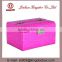 Jinhua Supplier Rectangular Jewelery Storage Box Wooden PU Leather with Handle