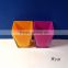 165ml colored square glass candlestick for home decor SLJd47
