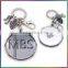 popular good quality round metal key ring keychain keyring