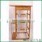 Bamboo Kitchen Trolley Shelf storage rack with four castors