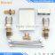 Contemporary Waterfall Stainless Steel Two Handles Three Holes Bathroom Waterfall Basin Mixer Vessel Faucet Taps Bathtub Faucet