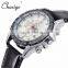 Chaxigo factory wholesale sport leather three eyes fashion design men chronograph watch