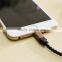 New Arrivel Wooden Shell USB Cable Round Leather Charging Cable For iphone5/5S/6/6Plus/ipad Date Cable
