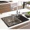 Glass Stainless Steel Kitchen Sink With Drainer
