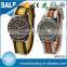 Unisex nylon band japan movement pc21s pc21j quartz watch simple outdoor watch