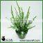 PE Artificial Plastic Potted Grass in Black Plastic Pot for wholeselling
