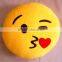 hot sale 2015 new designs emoji pillow cute pattern round shape decorative cushion