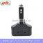 Electronic Cigarette Car Charger 3 Sockets With Dual USB 2 Cigarette Lighter Socket