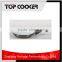 Forged aluminum ceramic compartment frying pan with induction bottom